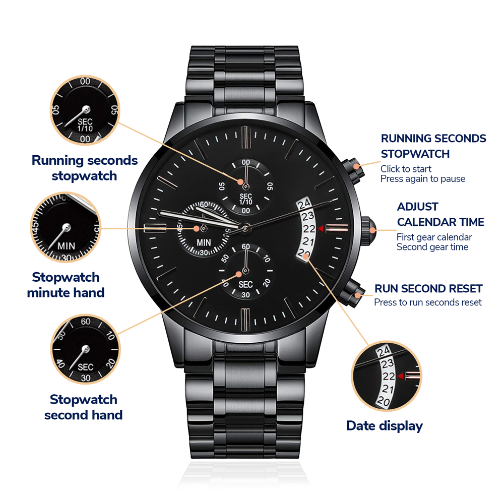 TO MY HUSBAND INSPIRATION CHRONOGRAPH WATCH GIFT SET