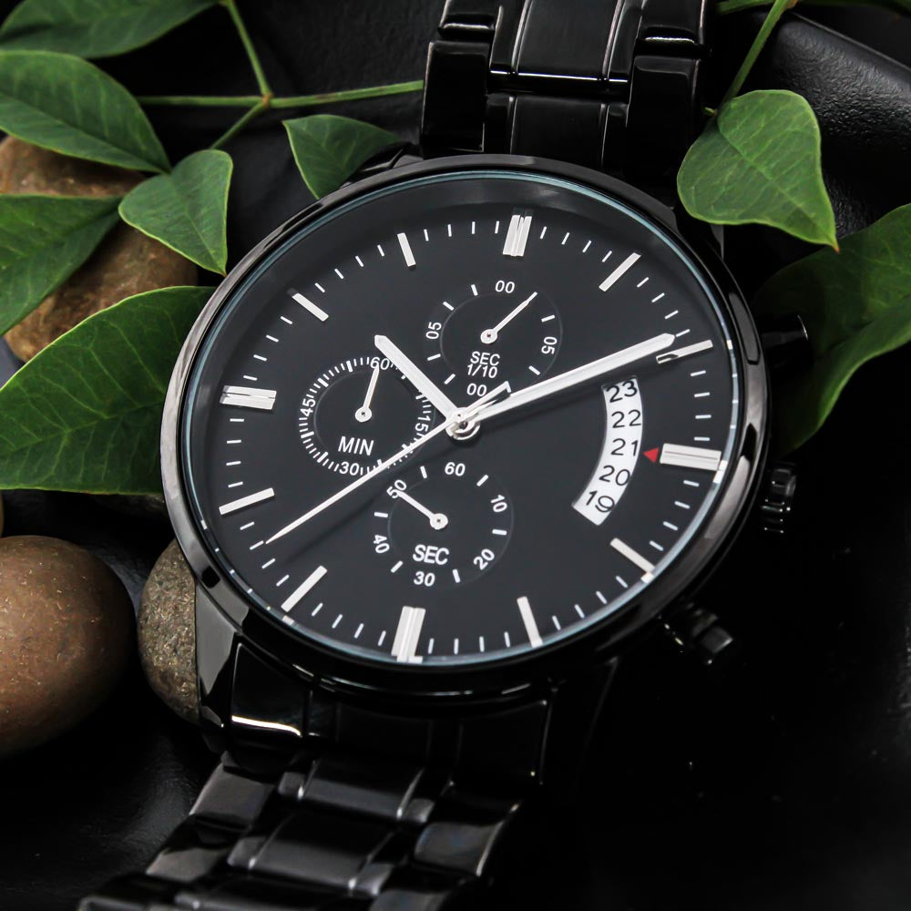 TO MY SON GOOD TIMES & BAD CHRONOGRAPH WATCH GIFT SET