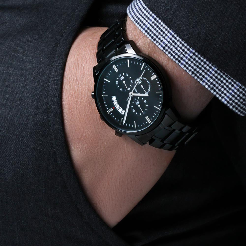 TO MY SON GOOD TIMES & BAD CHRONOGRAPH WATCH GIFT SET