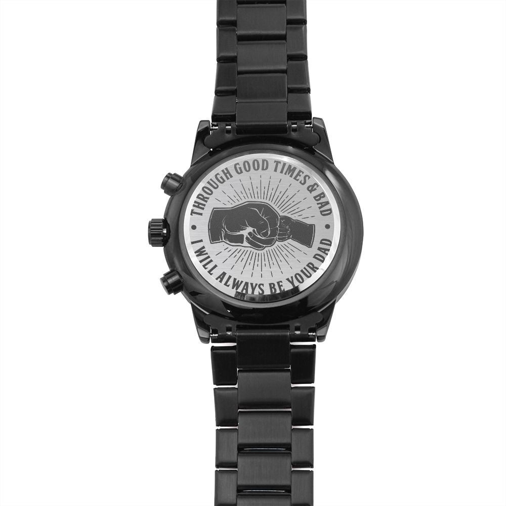 TO MY SON GOOD TIMES & BAD CHRONOGRAPH WATCH GIFT SET