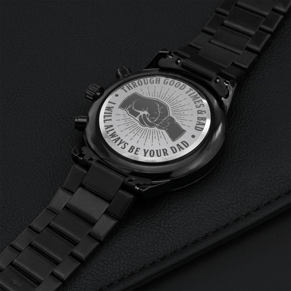 TO MY SON GOOD TIMES & BAD CHRONOGRAPH WATCH GIFT SET