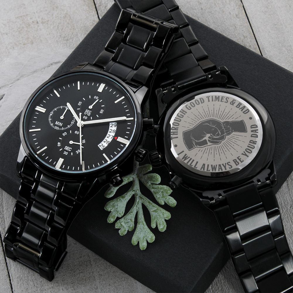 TO MY SON GOOD TIMES & BAD CHRONOGRAPH WATCH GIFT SET