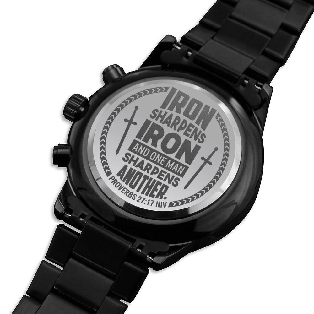 Men's Watch, Iron Sharpens Iron, Proverbs 27:17