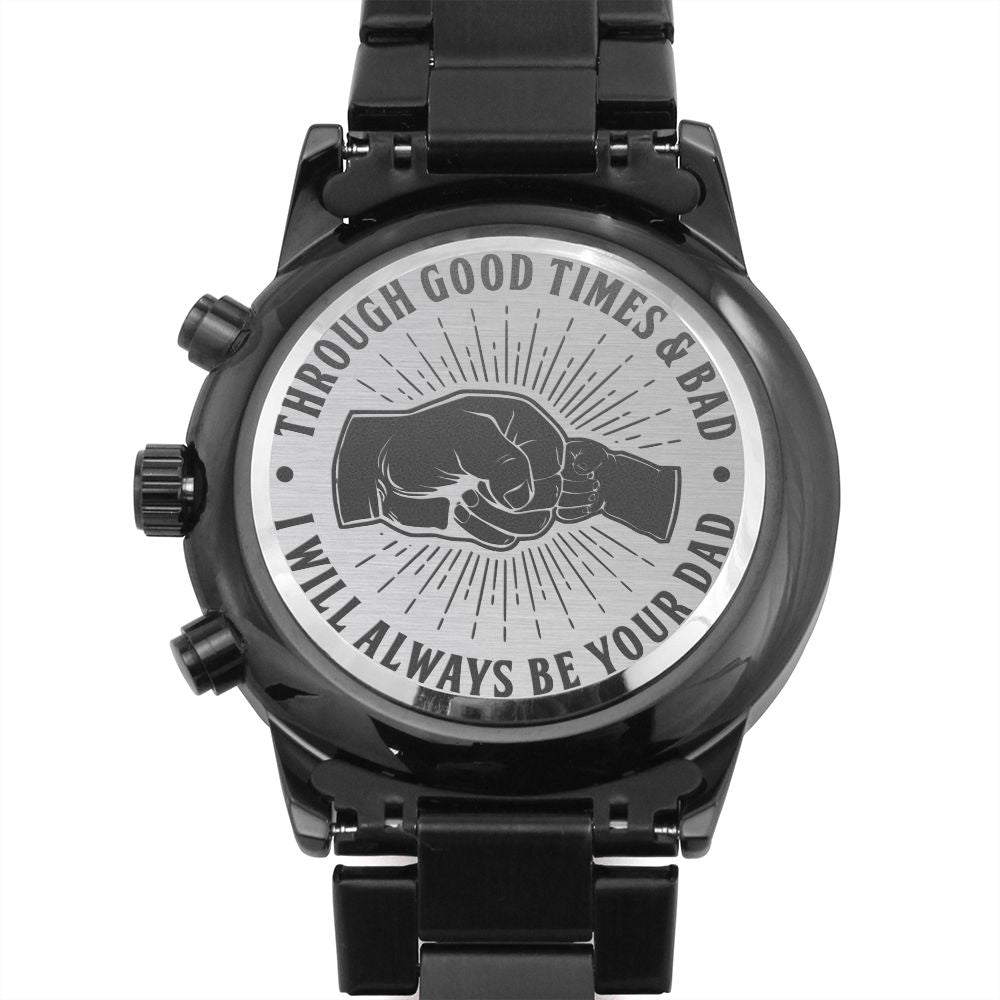 TO MY SON GOOD TIMES & BAD CHRONOGRAPH WATCH GIFT SET
