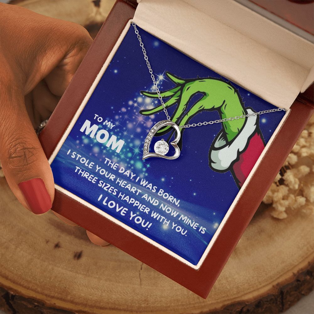 TO MY MOM FOREVER LOVE NECKLACE GIFT SET - GRINCH