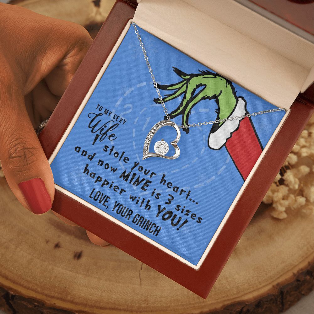 TO MY SEXY WIFE FOREVER LOVE NECKLACE GIFT SET - GRINCH