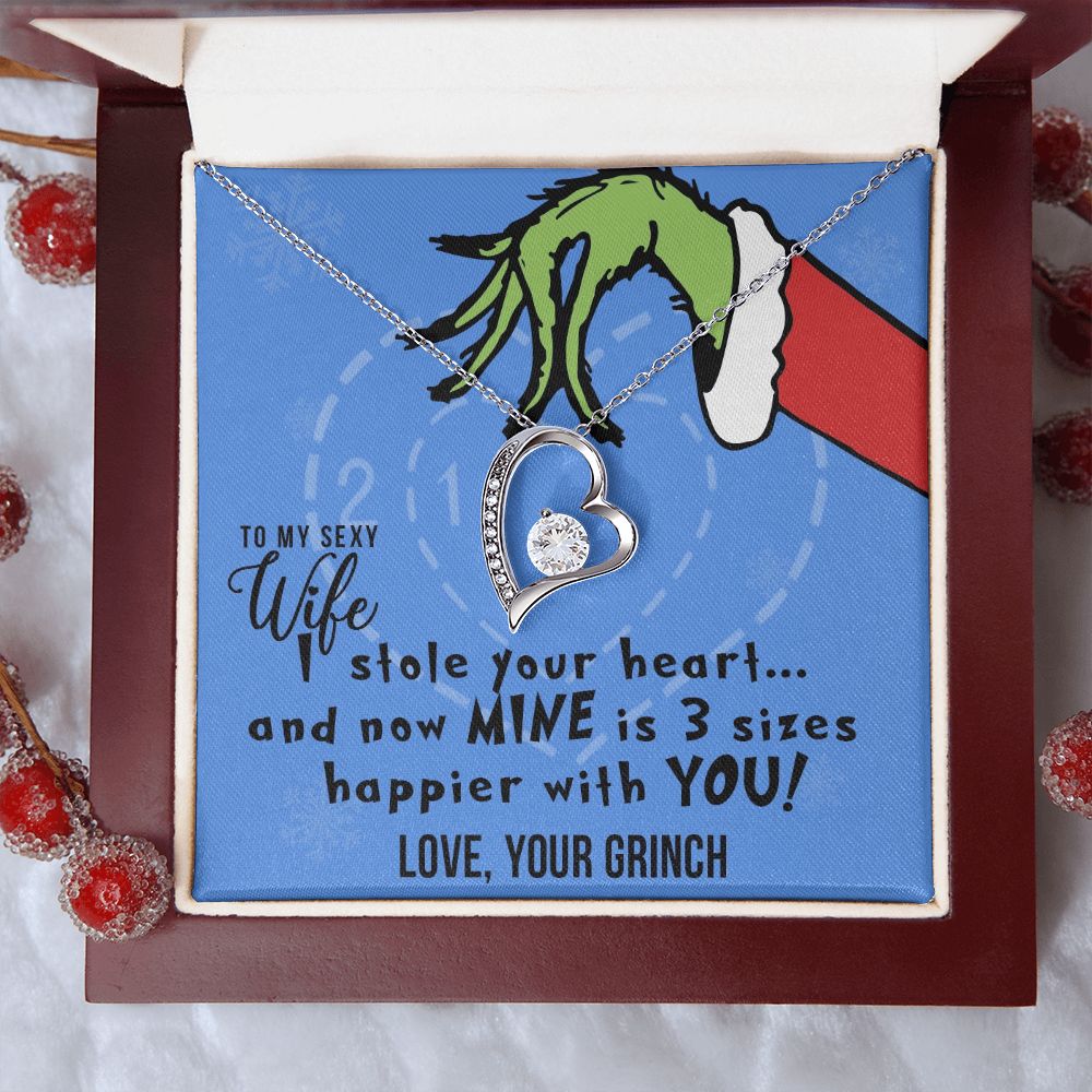 TO MY SEXY WIFE FOREVER LOVE NECKLACE GIFT SET - GRINCH