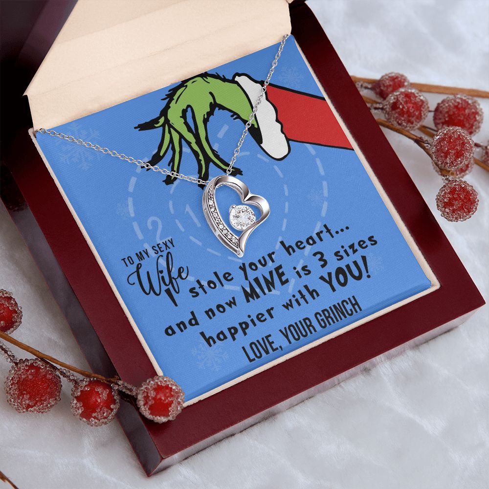 TO MY SEXY WIFE FOREVER LOVE NECKLACE GIFT SET - GRINCH