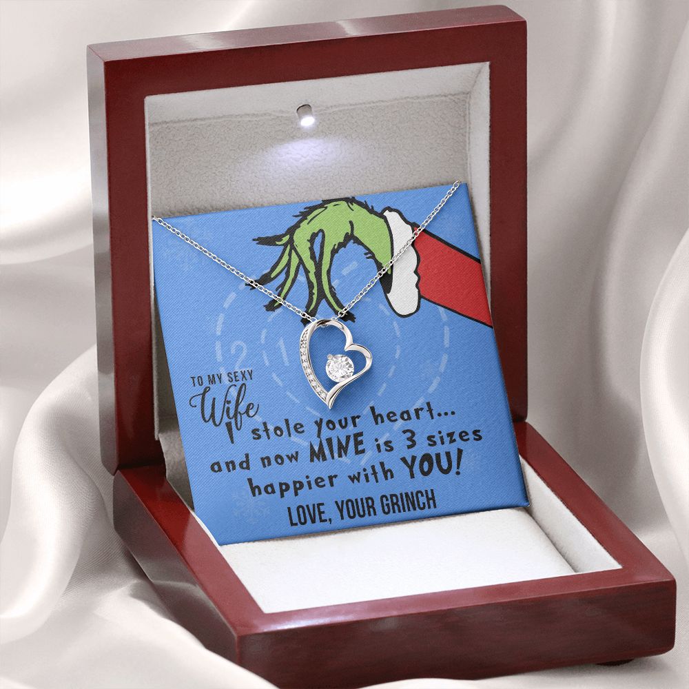 TO MY SEXY WIFE FOREVER LOVE NECKLACE GIFT SET - GRINCH
