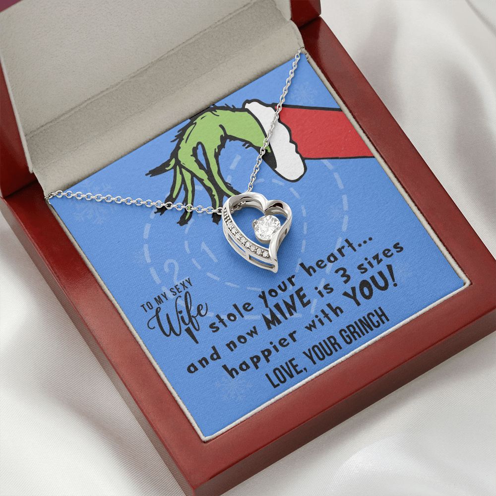 TO MY SEXY WIFE FOREVER LOVE NECKLACE GIFT SET - GRINCH