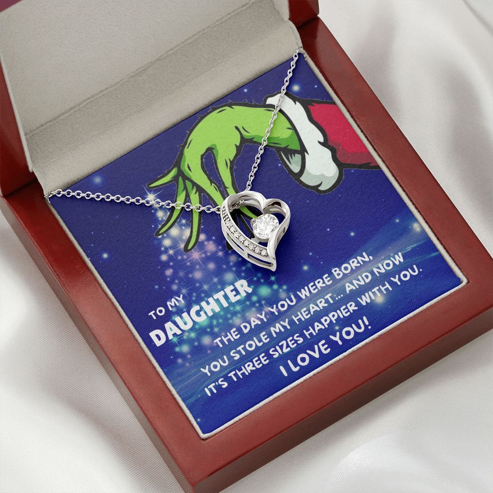 TO MY DAUGHTER FOREVER LOVE NECKLACE GIFT SET - GRINCH
