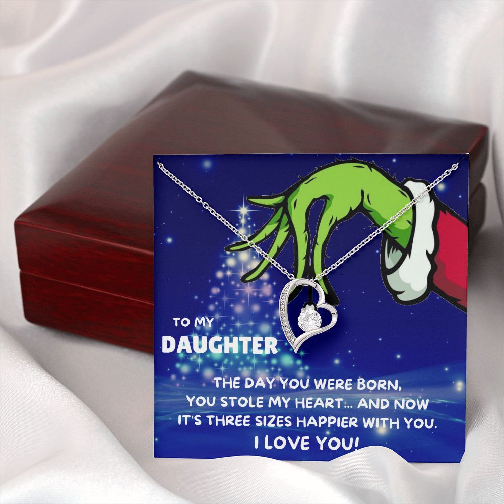 TO MY DAUGHTER FOREVER LOVE NECKLACE GIFT SET - GRINCH