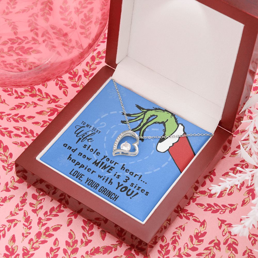 TO MY SEXY WIFE FOREVER LOVE NECKLACE GIFT SET - GRINCH