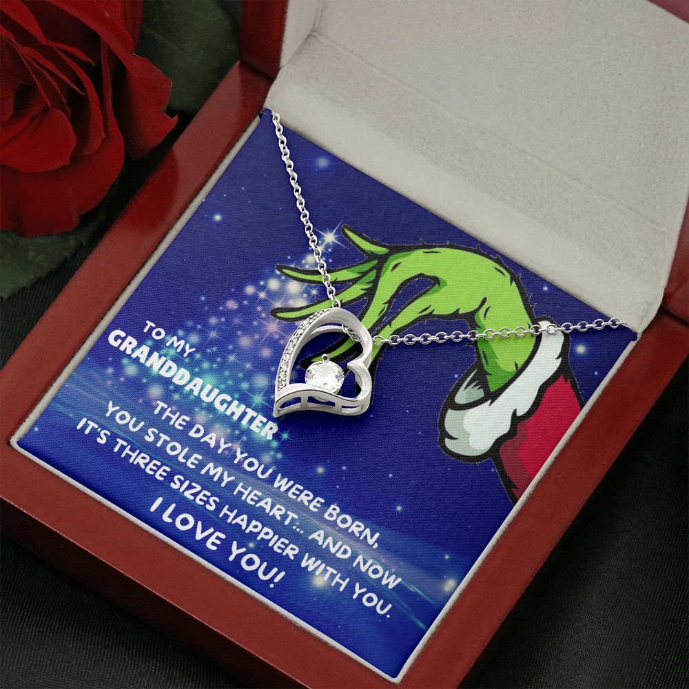 TO MY GRANDDAUGHTER FOREVER LOVE NECKLACE GIFT SET - GRINCH