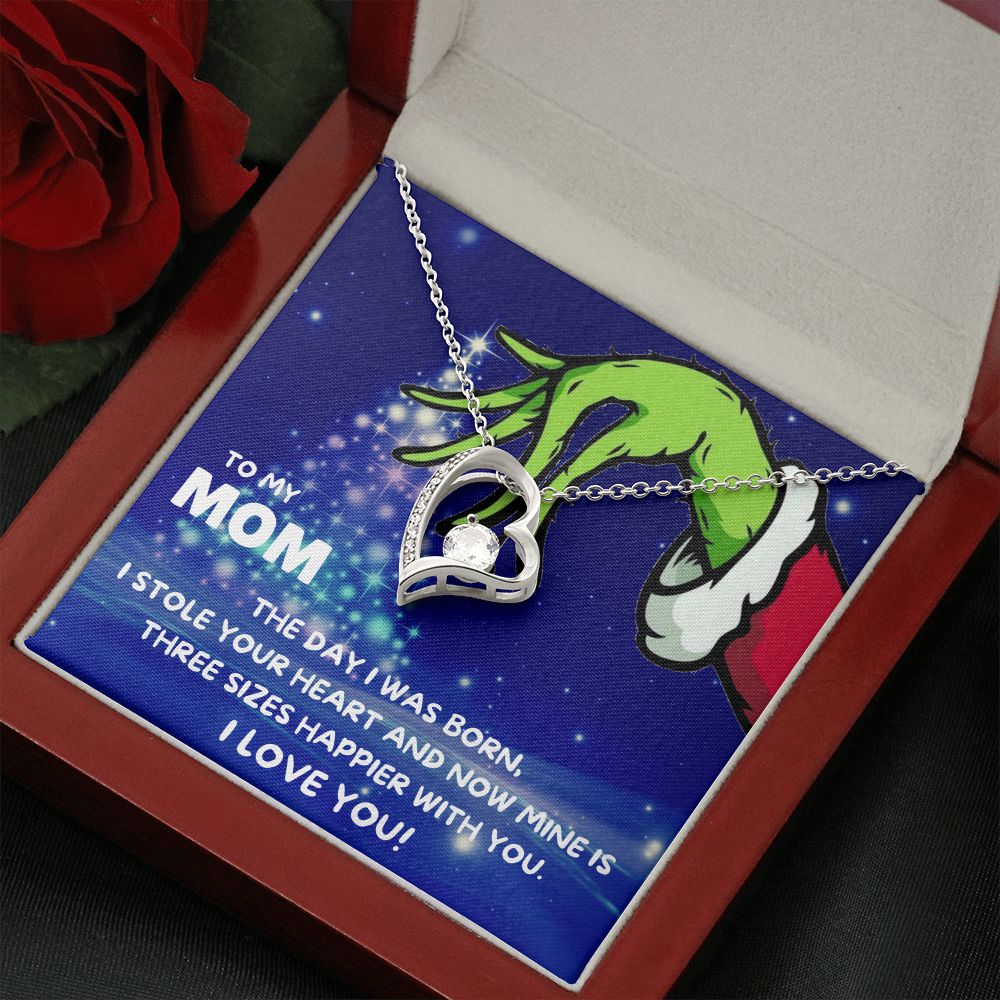 TO MY MOM FOREVER LOVE NECKLACE GIFT SET - GRINCH