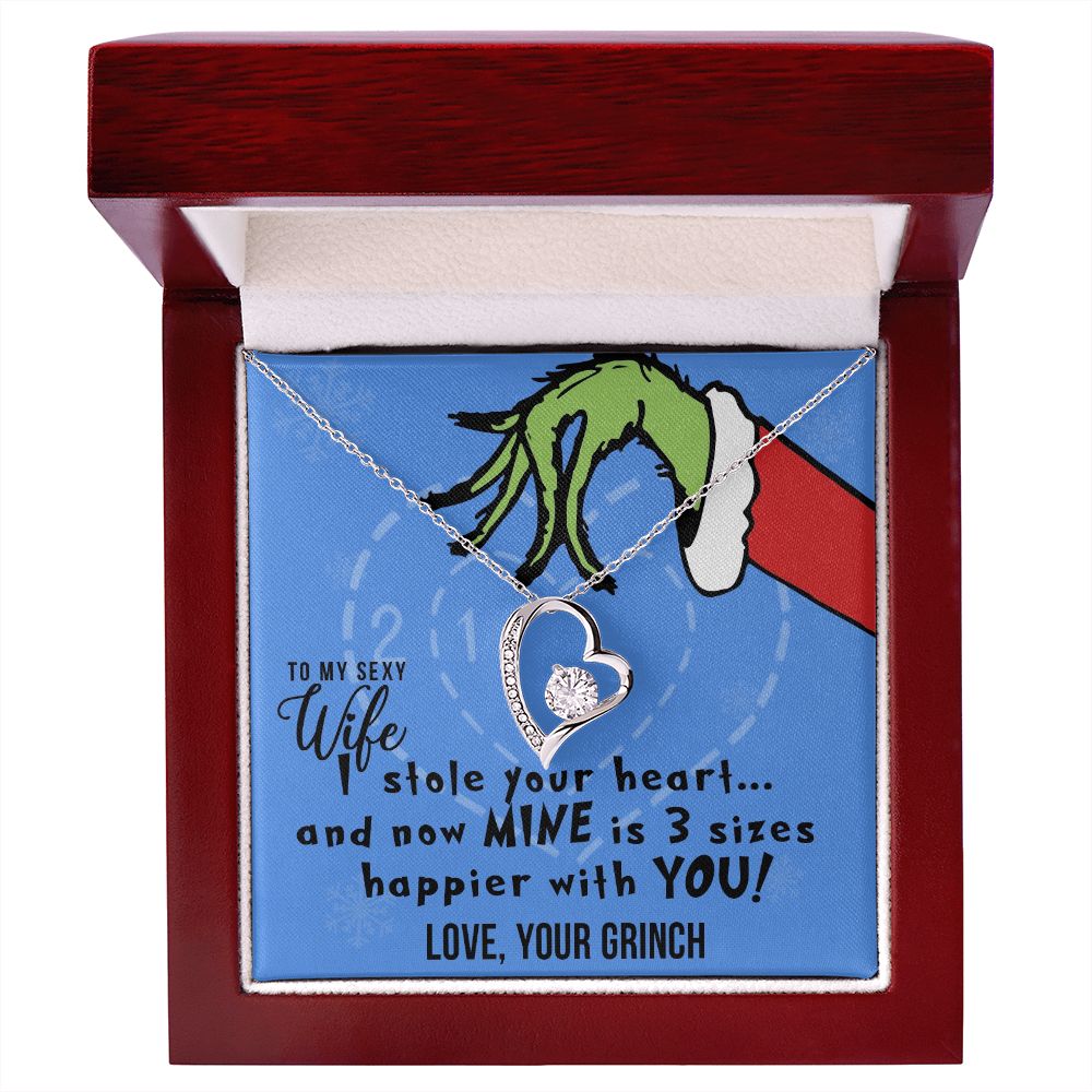 TO MY SEXY WIFE FOREVER LOVE NECKLACE GIFT SET - GRINCH