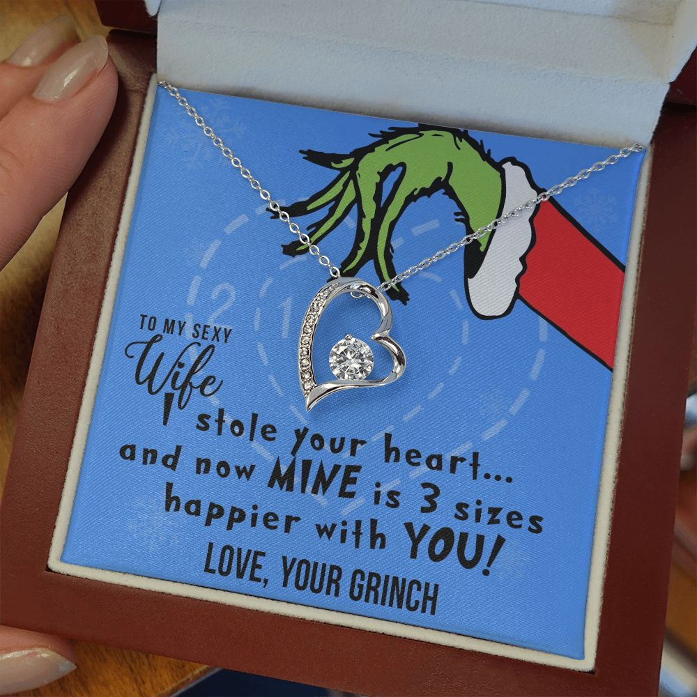 TO MY SEXY WIFE FOREVER LOVE NECKLACE GIFT SET - GRINCH