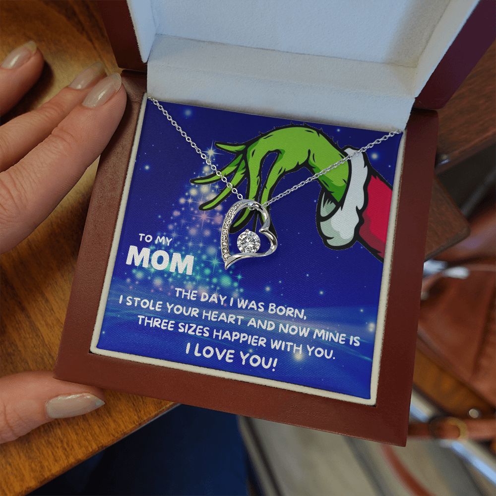 TO MY MOM FOREVER LOVE NECKLACE GIFT SET - GRINCH