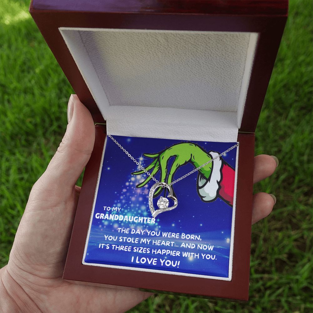 TO MY GRANDDAUGHTER FOREVER LOVE NECKLACE GIFT SET - GRINCH