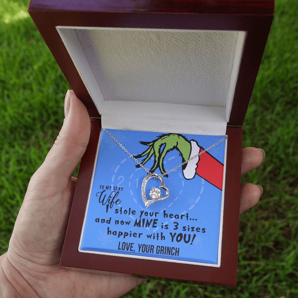 TO MY SEXY WIFE FOREVER LOVE NECKLACE GIFT SET - GRINCH