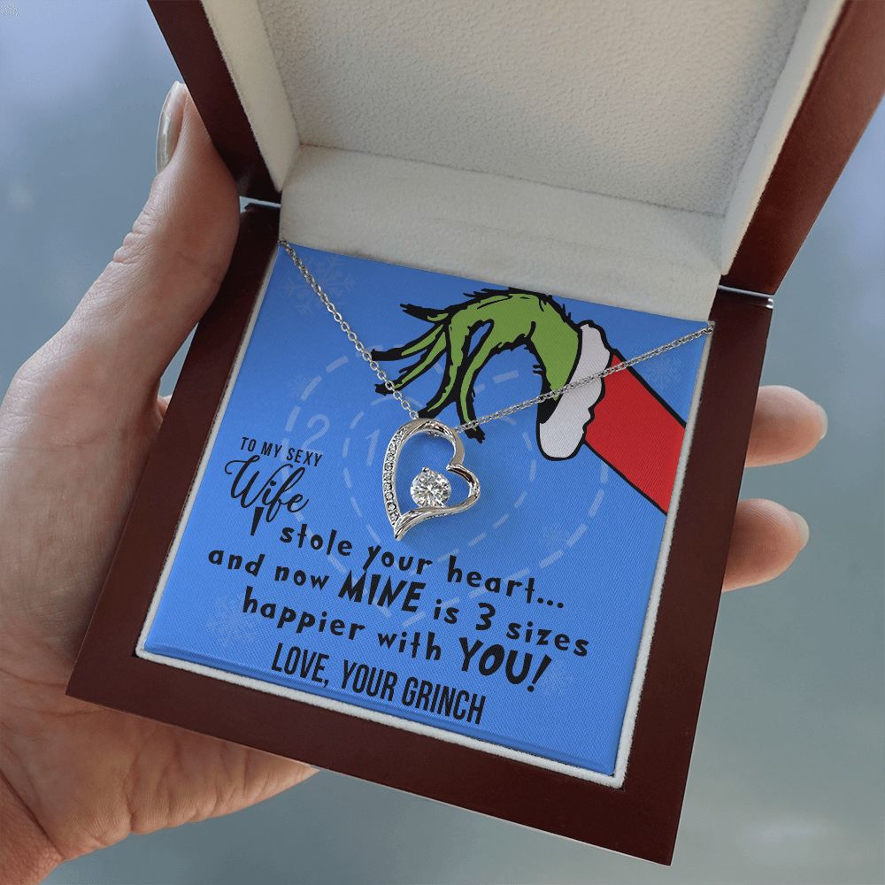 TO MY SEXY WIFE FOREVER LOVE NECKLACE GIFT SET - GRINCH