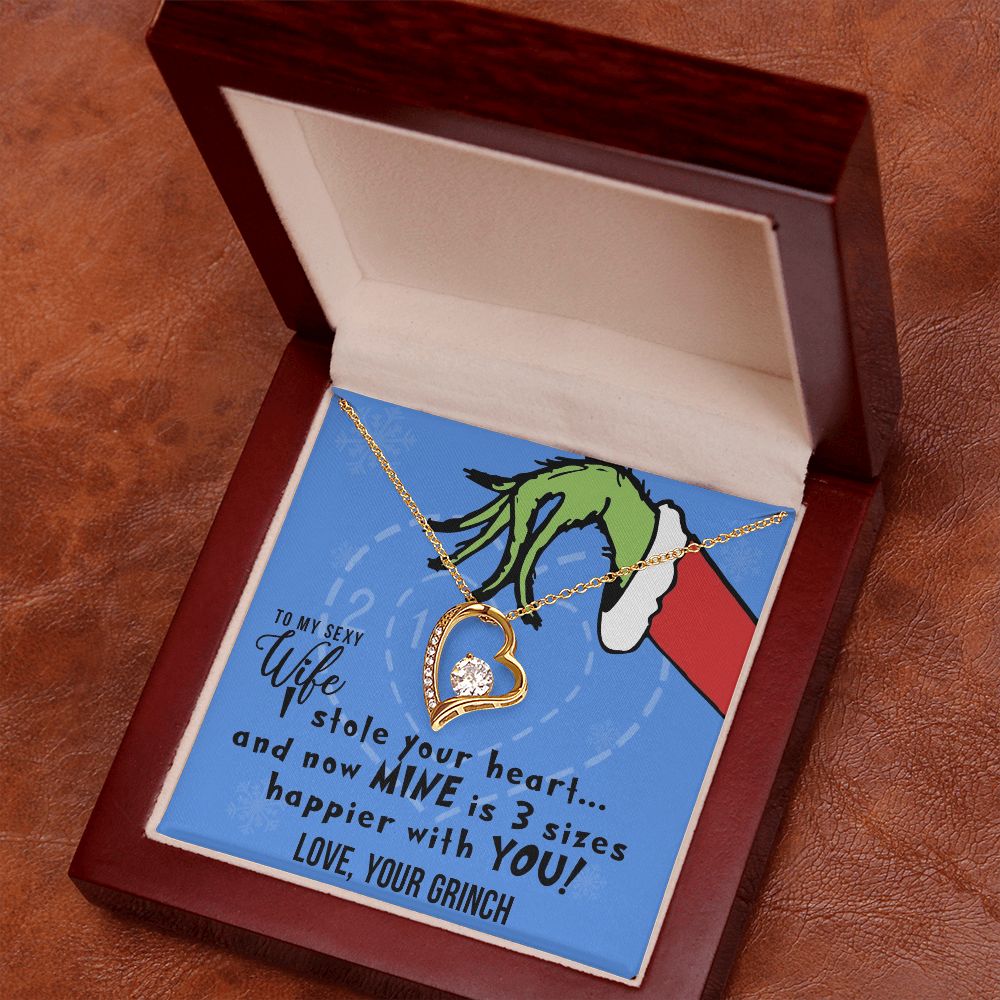 TO MY SEXY WIFE FOREVER LOVE NECKLACE GIFT SET - GRINCH