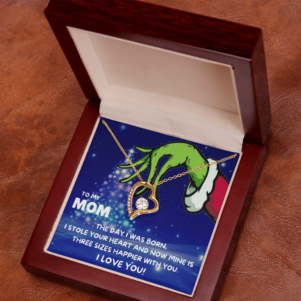 TO MY MOM FOREVER LOVE NECKLACE GIFT SET - GRINCH