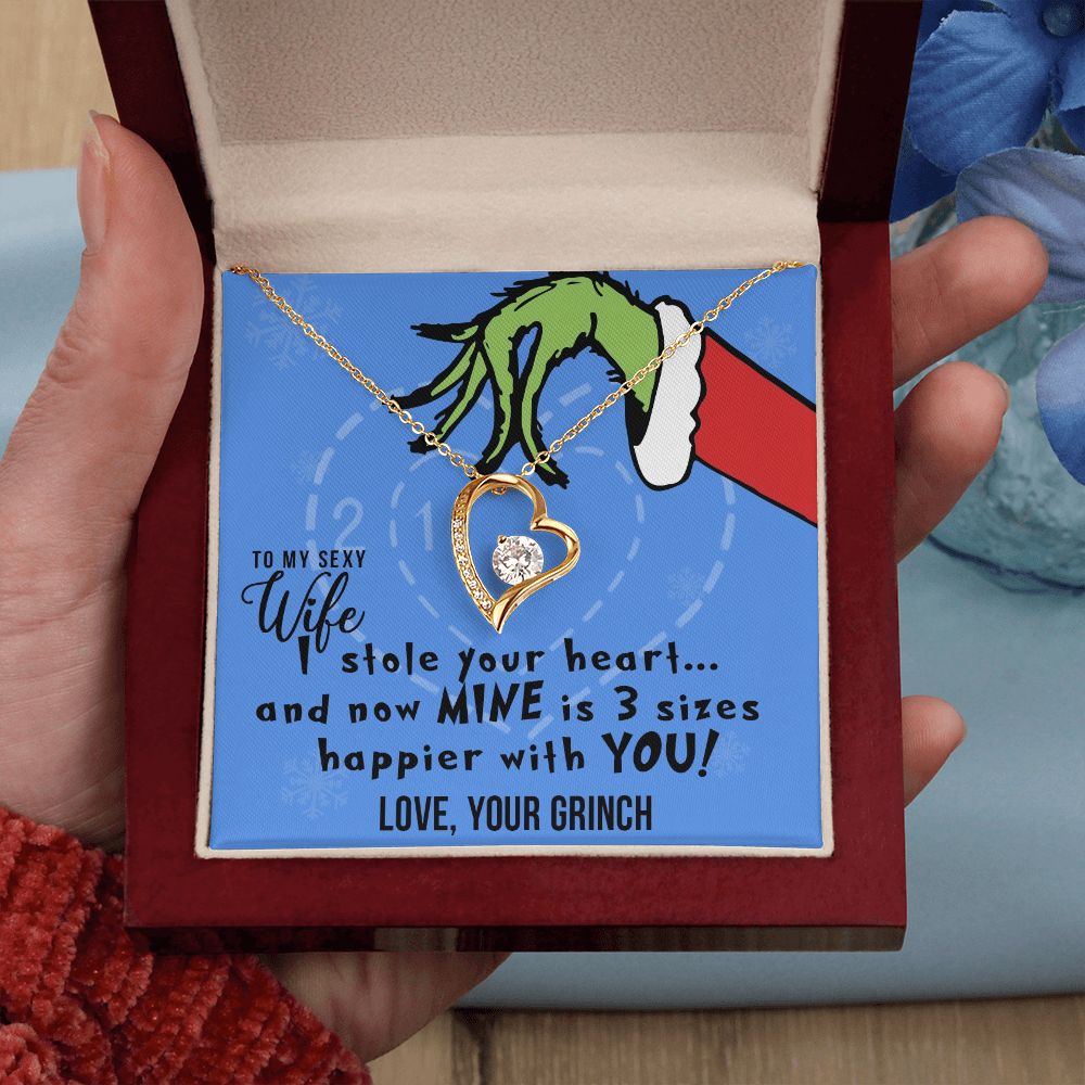 TO MY SEXY WIFE FOREVER LOVE NECKLACE GIFT SET - GRINCH
