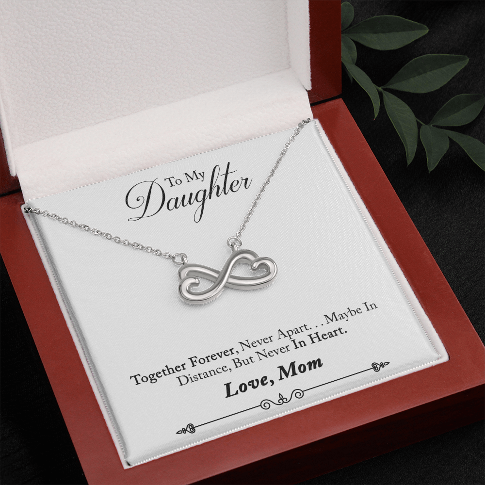 TO MY DAUGHTER IN HEART INFINITY NECKLACE GIFT SET