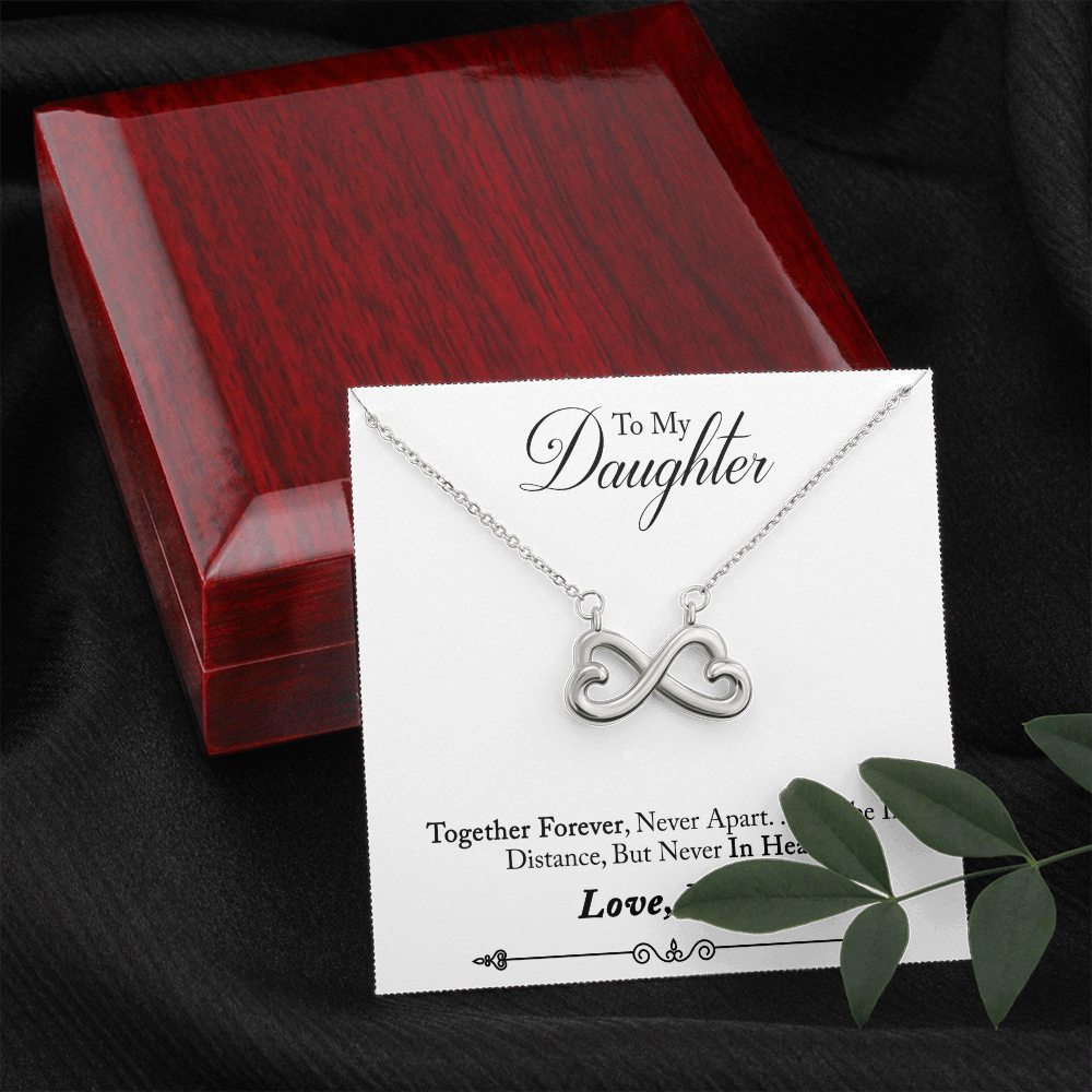 TO MY DAUGHTER IN HEART INFINITY NECKLACE GIFT SET
