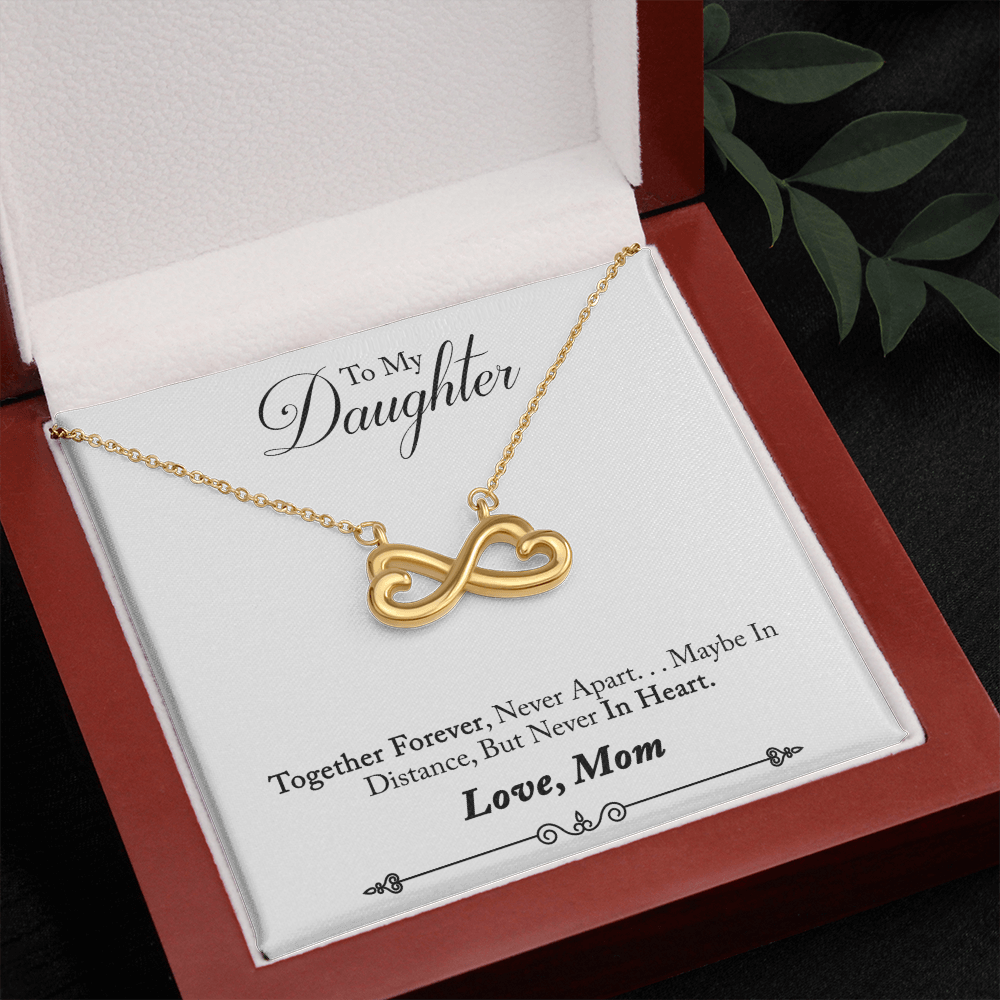 TO MY DAUGHTER IN HEART INFINITY NECKLACE GIFT SET