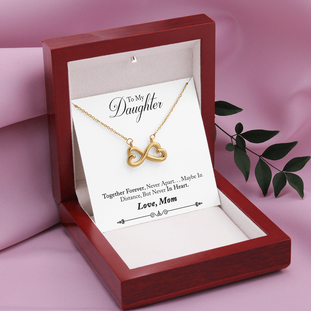 TO MY DAUGHTER IN HEART INFINITY NECKLACE GIFT SET