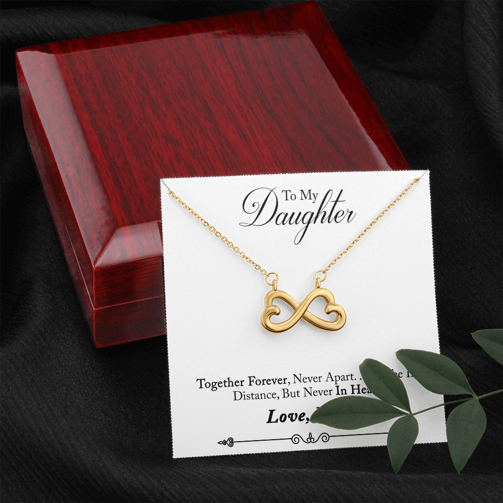 TO MY DAUGHTER IN HEART INFINITY NECKLACE GIFT SET