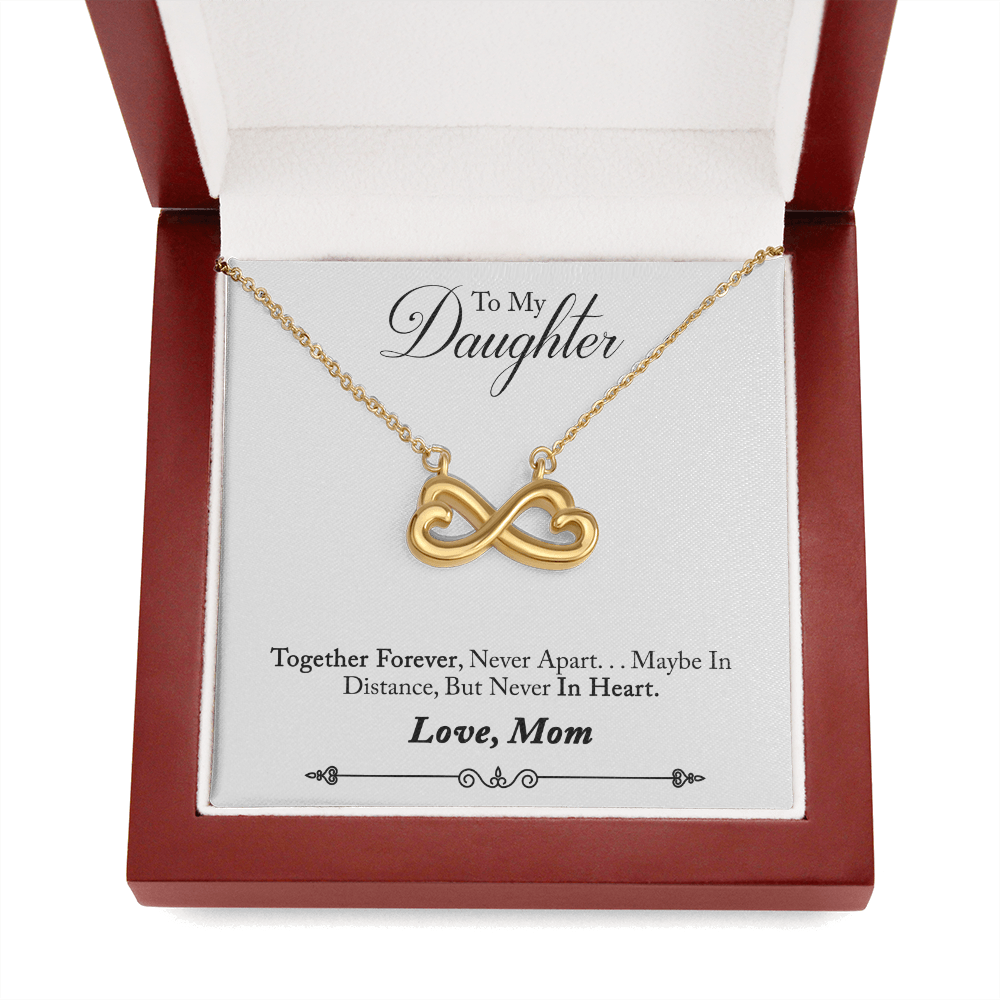 TO MY DAUGHTER IN HEART INFINITY NECKLACE GIFT SET