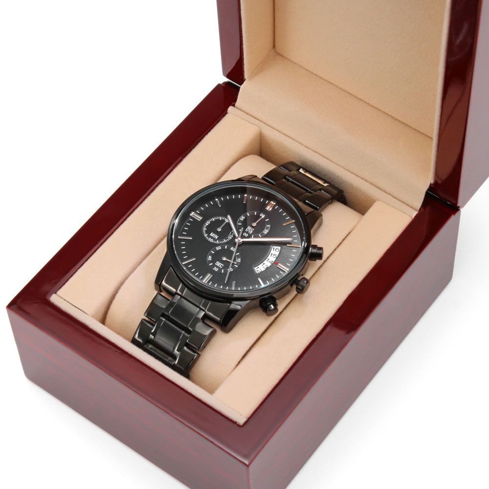 TO MY SON GOOD & BAD TIMES CHRONOGRAPH WATCH GIFT SET
