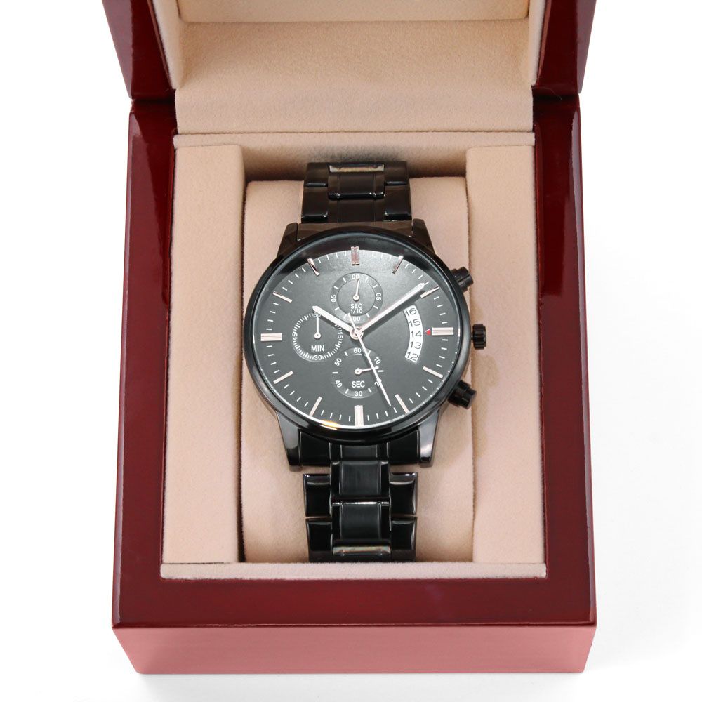 TO MY SON GOOD TIMES & BAD CHRONOGRAPH WATCH GIFT SET