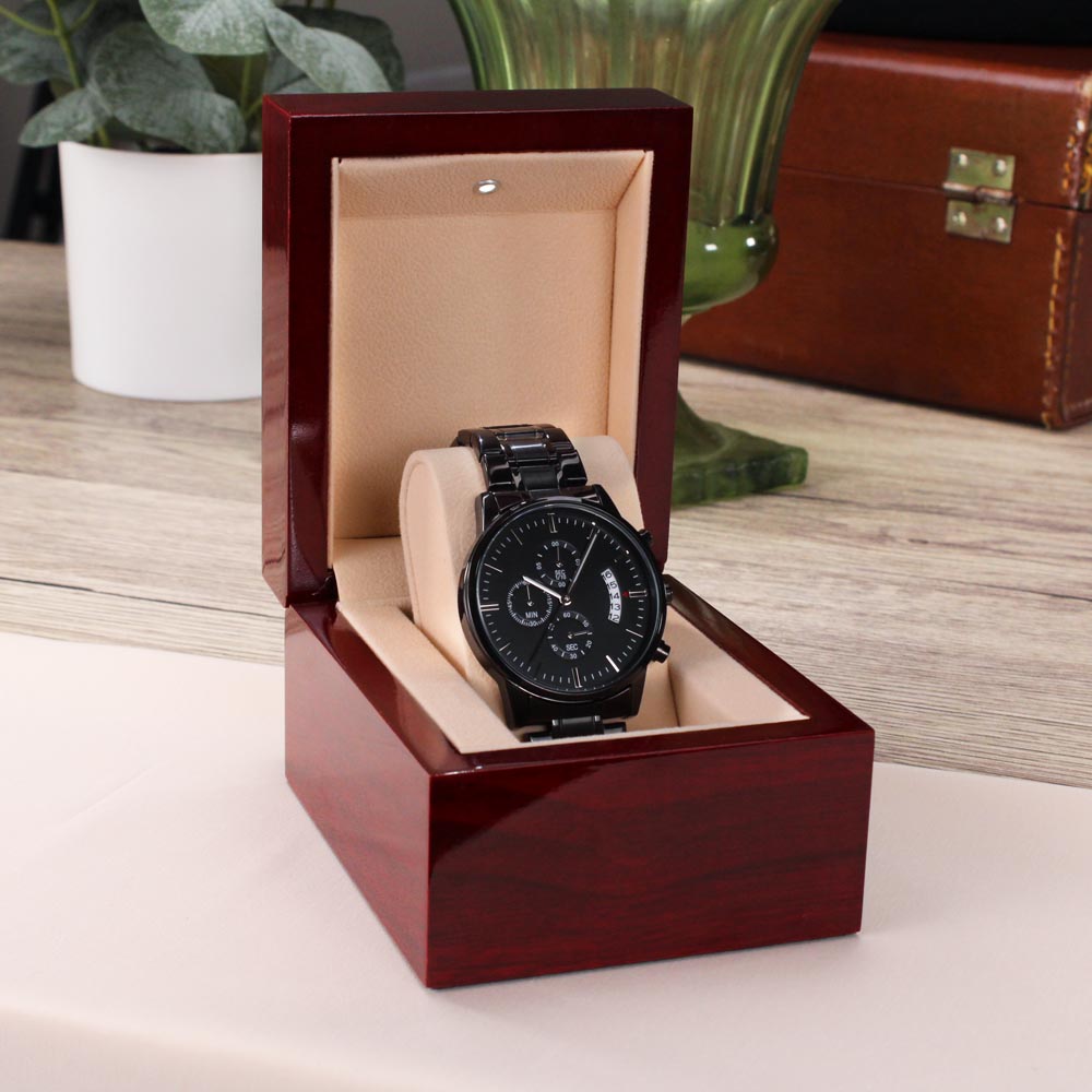 TO MY SON GOOD TIMES & BAD CHRONOGRAPH WATCH GIFT SET