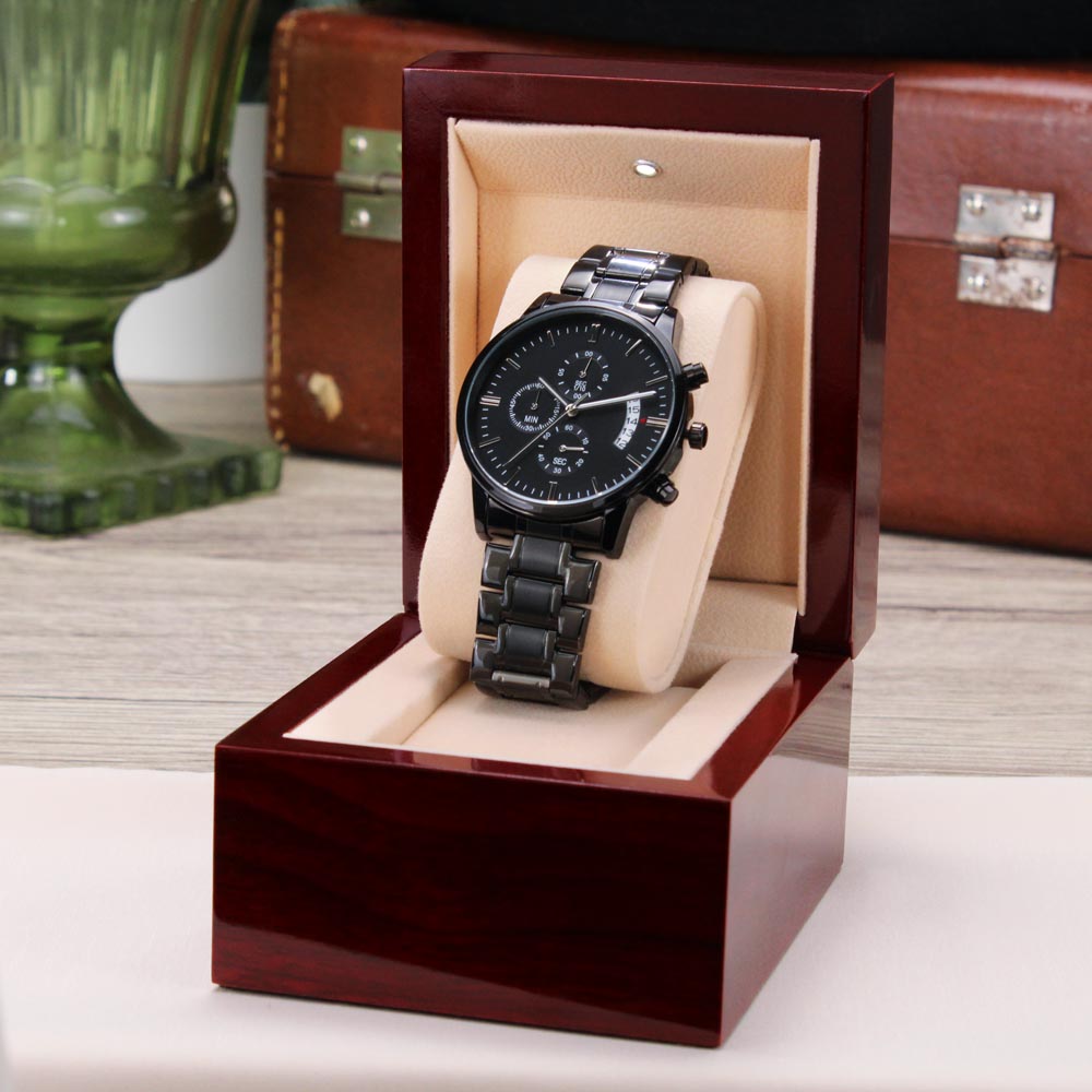 TO MY SON GOOD TIMES & BAD CHRONOGRAPH WATCH GIFT SET