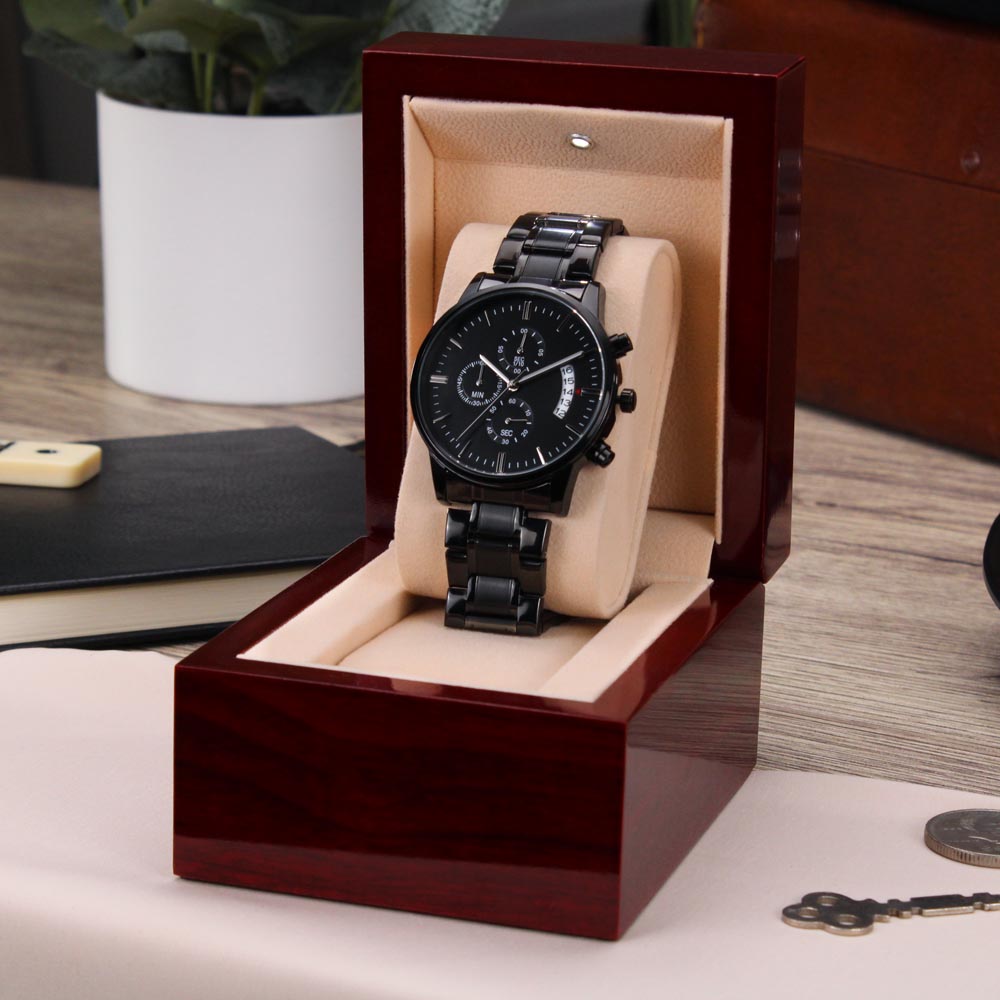 TO MY SON GOOD TIMES & BAD CHRONOGRAPH WATCH GIFT SET