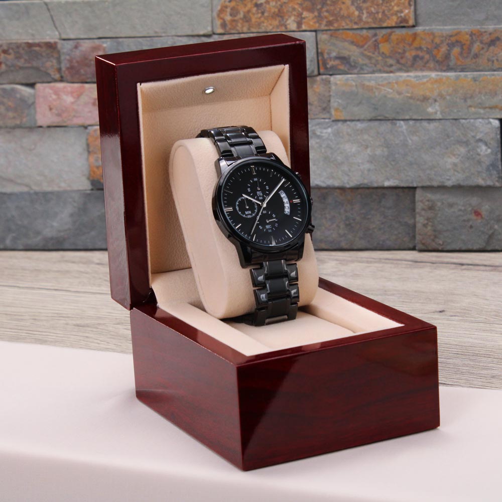 TO MY SON GOOD TIMES & BAD CHRONOGRAPH WATCH GIFT SET