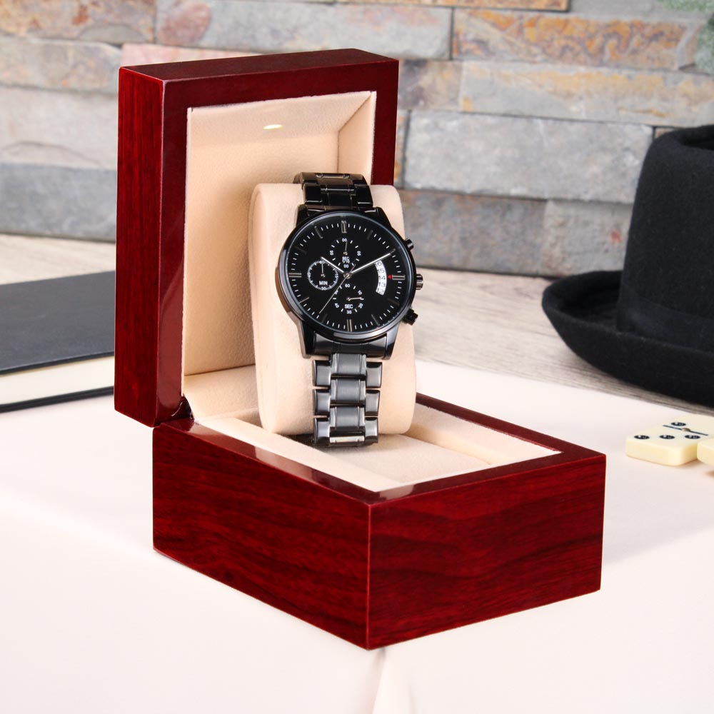 TO MY SON GOOD TIMES & BAD CHRONOGRAPH WATCH GIFT SET