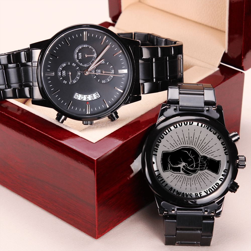 TO MY SON GOOD & BAD TIMES CHRONOGRAPH WATCH GIFT SET