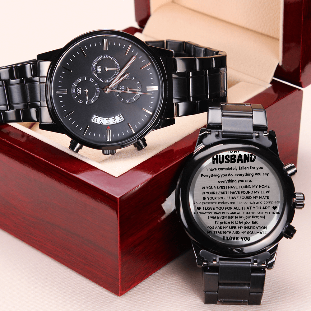 TO MY HUSBAND INSPIRATION CHRONOGRAPH WATCH GIFT SET