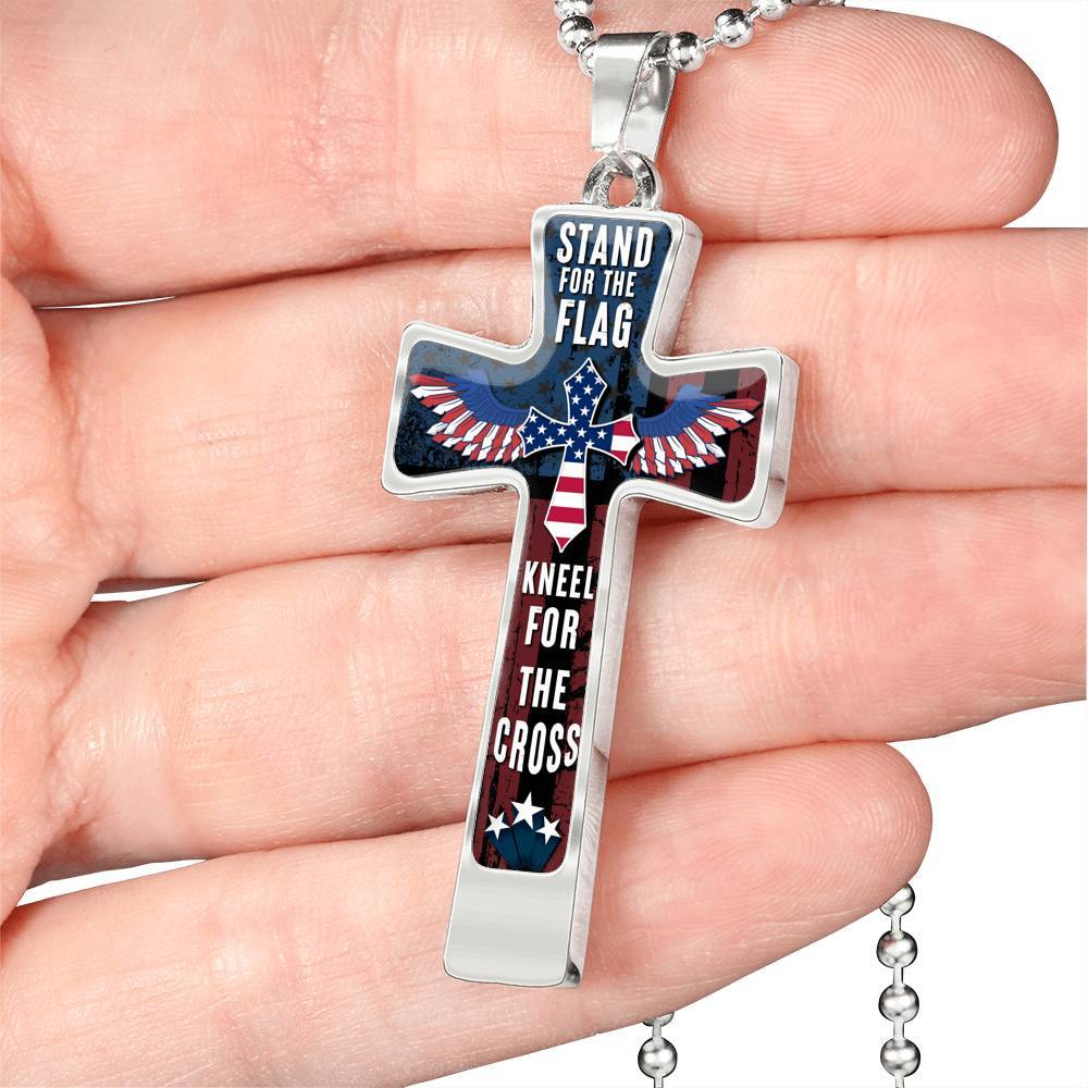 Stand For The Flag Kneel For The Cross, Necklace
