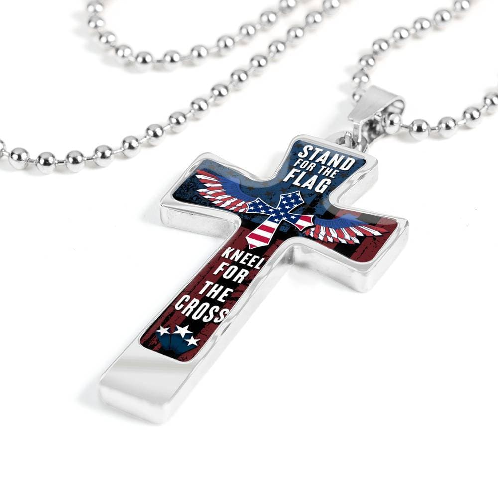 Stand For The Flag Kneel For The Cross, Necklace