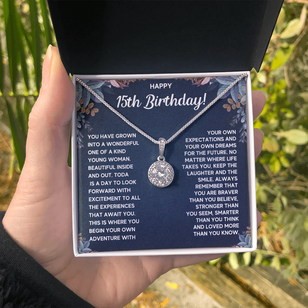 HAPPY 15TH BIRTHDAY DREAMS ETERNAL HOPE NECKLACE GIFT SET