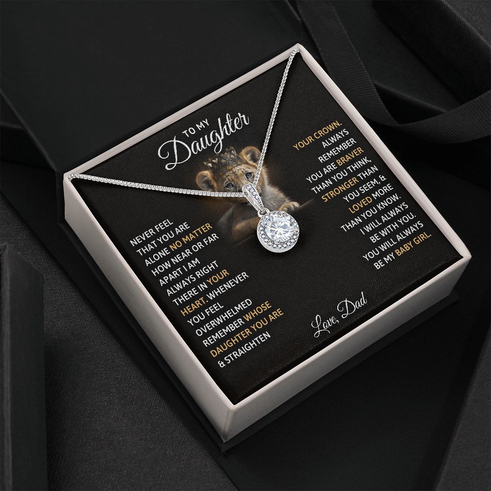 TO MY DAUGHTER BABY GIRL ETERNAL HOPE NECKLACE GIFT SET