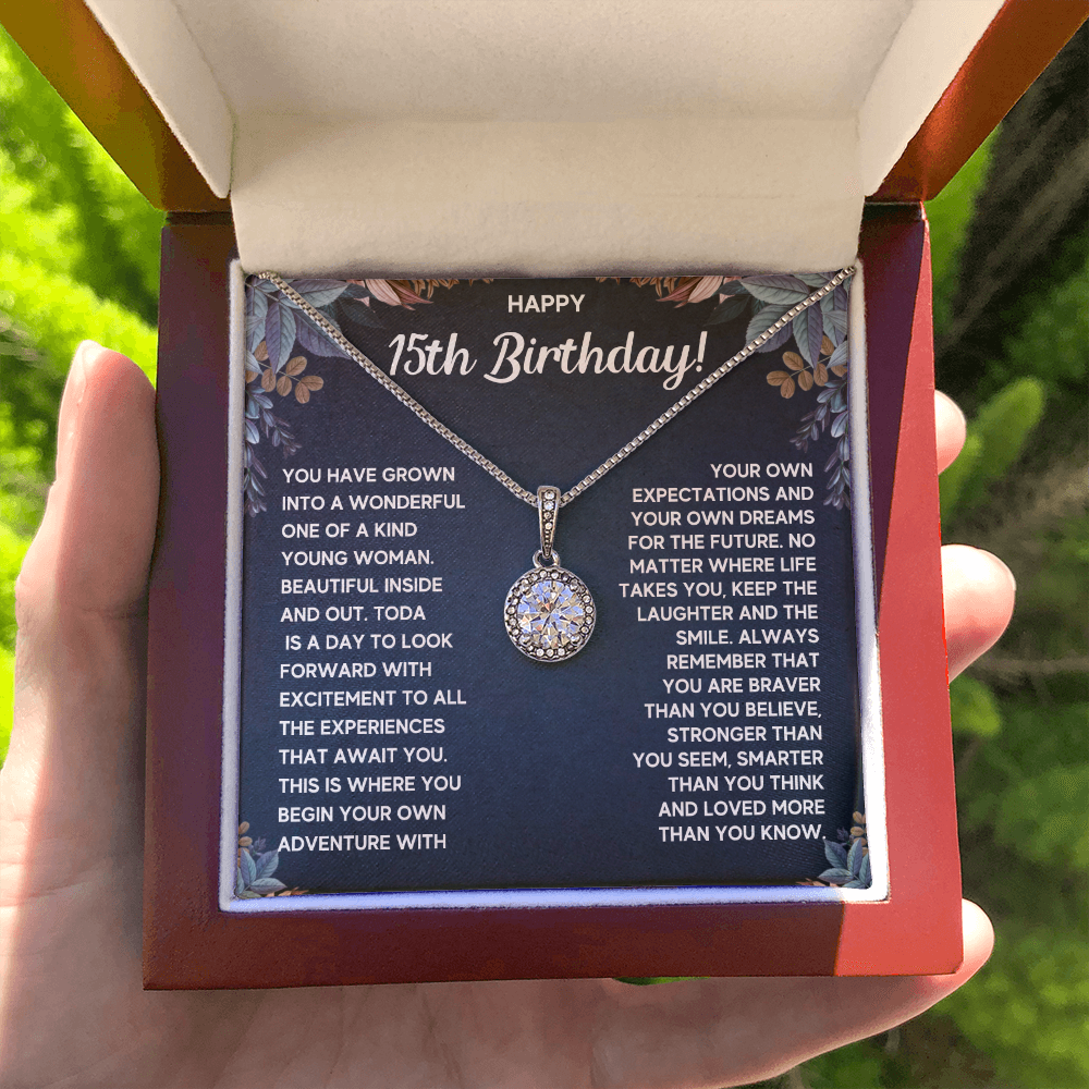 HAPPY 15TH BIRTHDAY DREAMS ETERNAL HOPE NECKLACE GIFT SET