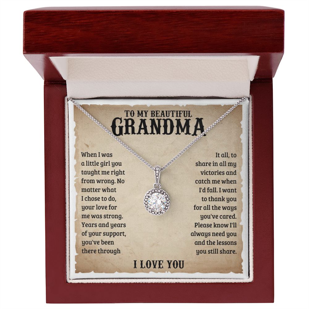 TO MY GRANDMA LESSONS ETERNAL HOPE NECKLACE GIFT SET