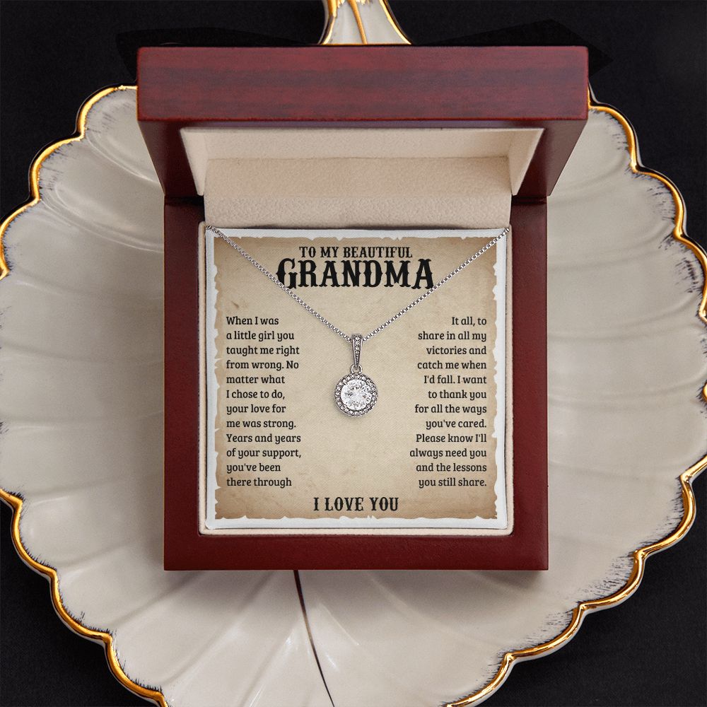 TO MY GRANDMA LESSONS ETERNAL HOPE NECKLACE GIFT SET